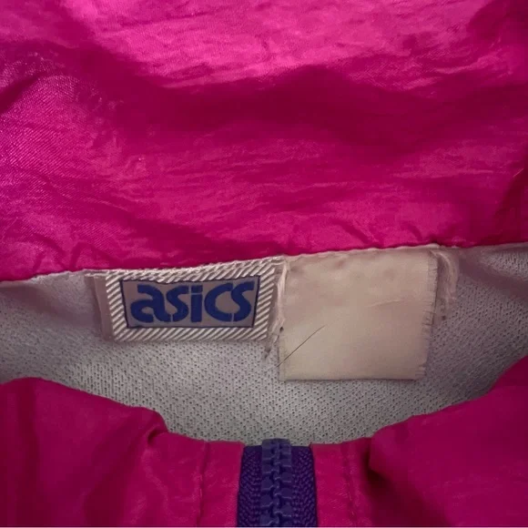 Vintage 80s ASICS MFT Color Block Pullover Windbreaker Track Jacket Size S - Picture 10 of 10